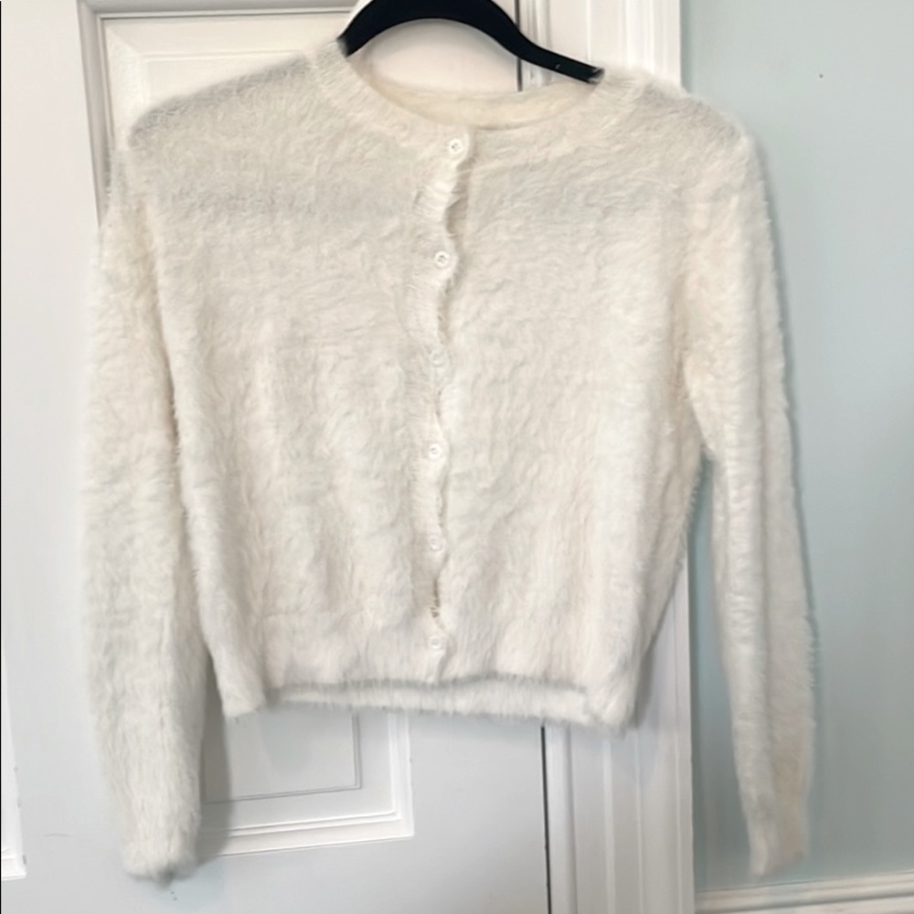 Princess Polly White Botton Down Sweater